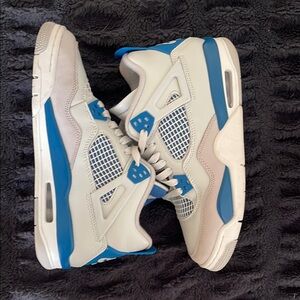 White and Blue Sneakers